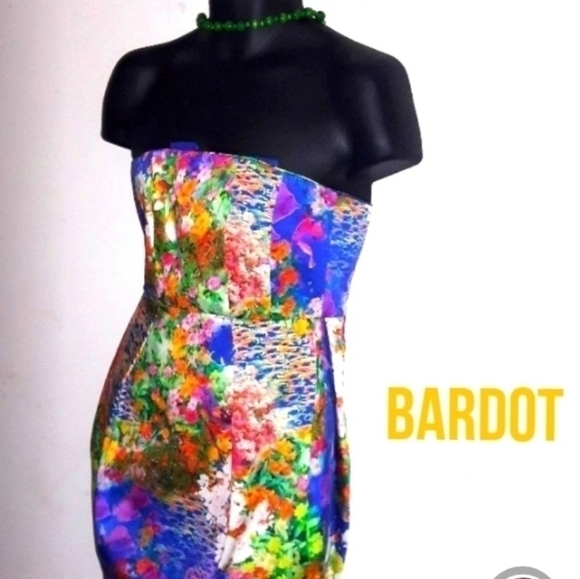 BARDOT Luxe Aquarium Print Dress, 4 - Picture 2 of 7